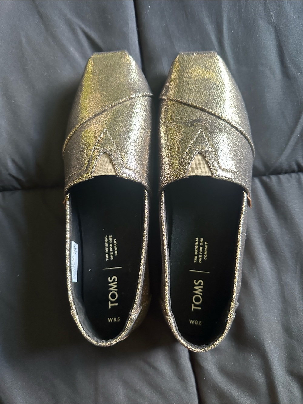 TOMS Women’s Metallic Bronze Slip-On Flats